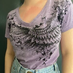 Harley-Davidson Purple Graphic Women's Top